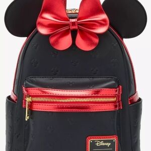 Loungefly Black and Red Minnie Mouse Backpack